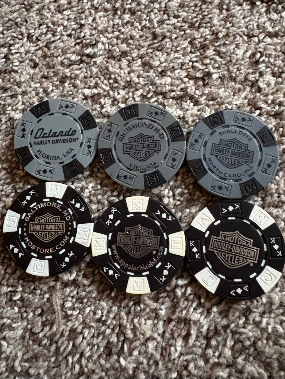 Harley Davidson poker chips
